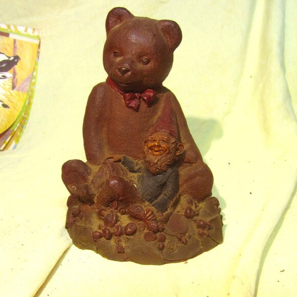 VTG 1981 TOM CLARK GNOMES, BEN, GNOME W/TEDDY BEAR - Picture 1 of 11